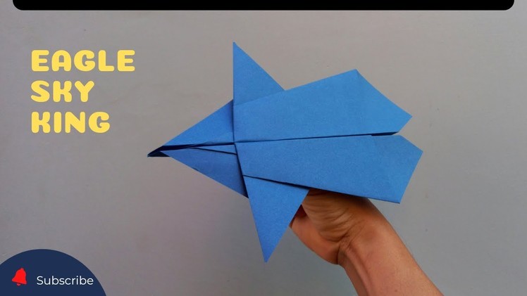 EAGLE SKY KING Paper Airplane - How to fold a post it note airplane