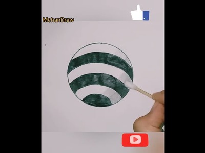 Easy 3d drawing hole illusion# 3d trick on paper# easy 3d drawing#shorts