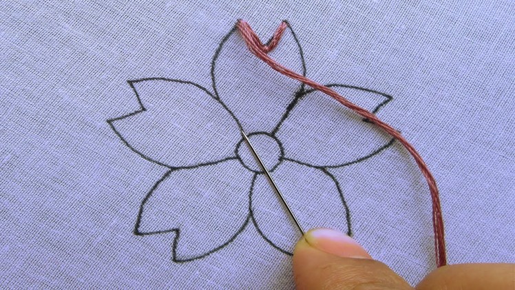 Easy Hand Embroidery Flower Design - Amazing Hand Embroidery Flower Design Idea