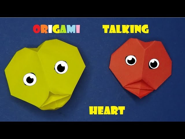 Easy Origami talking Heart . How to make a paper  talking Heart