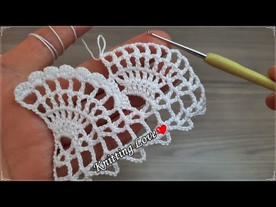 FANTASTIC Easy Beautiful Flower Crochet Pattern Tunisia Knitting Tutorial for beginners Tığ işi