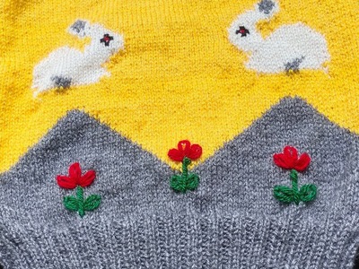 Flower Knitting Embroidery for sweater Part-6
