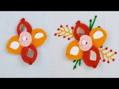 Hair Rubber Band Flower Tutorial - Easy Rubber Band Flower Making Ideas - Handmade Crafts#Shorts