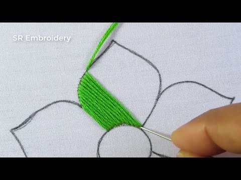 Hand Embroidery Creative Work Fancy Flower Embroidery Design Needle Art With Easy Sewing Tutorial