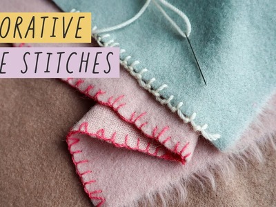 Hand Embroidery Edge Stitches for hemming felt & blankets