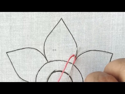 Hand Embroidery Flower Design,Very Easy Flower Embroidery Technique,Flower Stitch,Sewing Hack