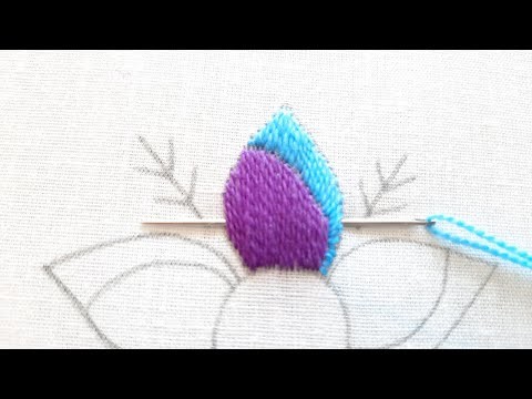 Hand Embroidery: Simple and Beautiful Flower Hand Embroidery Tutorial, Flower Embroidery Designs. 
