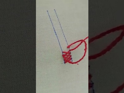 Herringbone stitch Hand Embroidery #shorts #handembroidery #embroiderydesign #embroidery