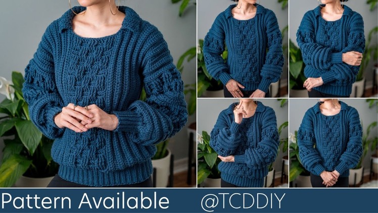 How to Crochet: Basket Weave Sweater | Pattern & Tutorial DIY