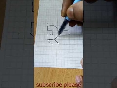 How to draw 3d letter Y. magic of grsph paper. #shorts.