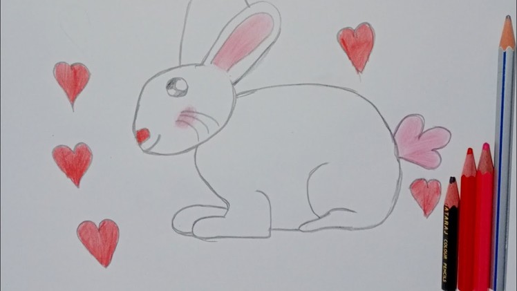 How to draw a cute bunny easy - how to draw a easter bunny step by step