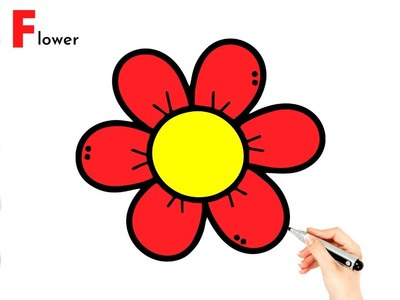 How to Draw Flower???? for Kids | Flowers Easy Drawing Step by Step | Art for Kids | Como desenhar flor