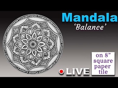 How to draw  Mandala. Zendala  with an easy step-by-step - Draw Along - 'Balance'