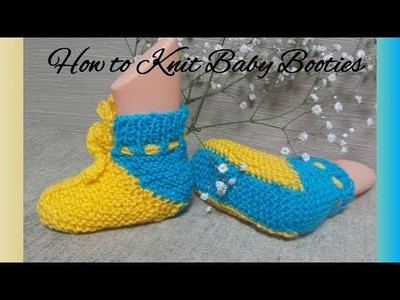 How to Knit Baby Booties Shoes [tutorial]