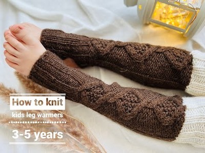 How to knit kids aran leg warmers on Magic Loop - Tutorial by CozySocksStore