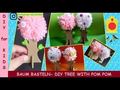 How to make Blossom  Pom Pom Tree Bluehender Baum Basteln