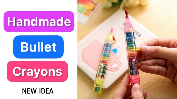 How to make Bullet crayons pen. best out of waste. paper craft.DIY School supplies. girl crafts