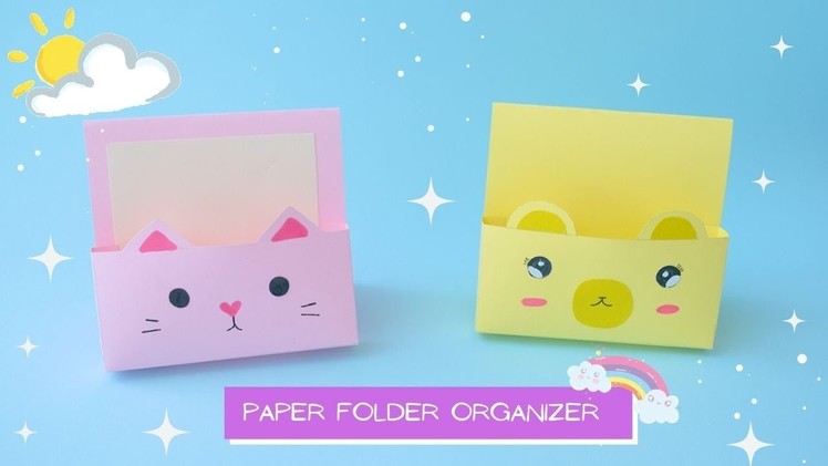 How to make Mini File Folder | DIY Paper Crafts Idea | paper folder organizer | origami easy