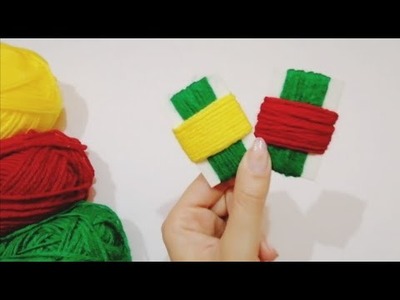 How to make pom pom | Super Easy flower Making with Sewing and Wool #diy