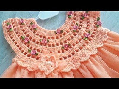 Latest Crochet summer Baby Frock Design Ideas , Crochet Royal Baby Dresses,#BeautyHorizonandart