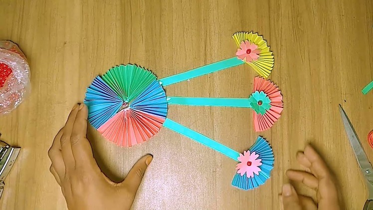 Making flower wall-mate with paper || Multi color wall-mate || Paper DIY || Ep- 09 || Boudi Studio
