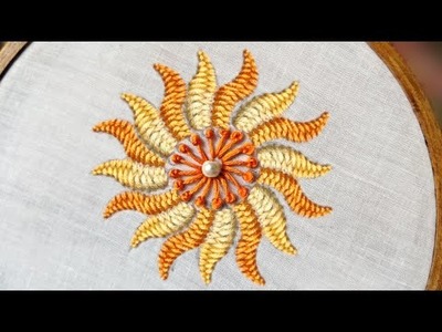 Modern Fancy Flower Embroidery for Dress, Kurti & Cushion (Hand Embroidery Work)