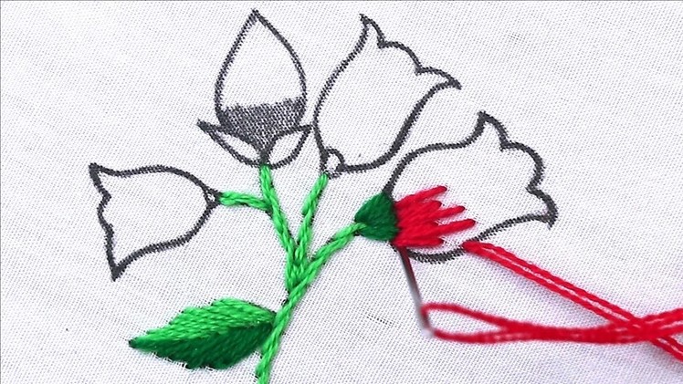 New Hand Embroidery Needle Work Flower Making Idea With Step By Step Easy Sewing Tutorial