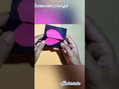 Paper Craft. 3D heart popup. how to make a origami never ending card.Origami valentine card