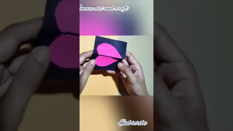 Paper Craft. 3D heart popup. how to make a origami never ending card.Origami valentine card