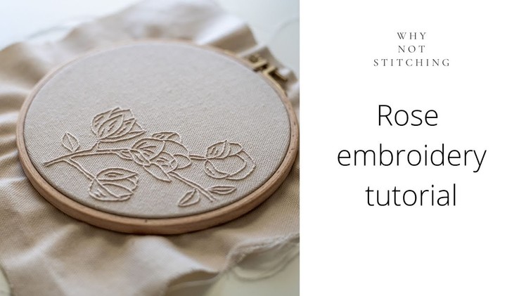 Rose flower - hand embroidery for beginners