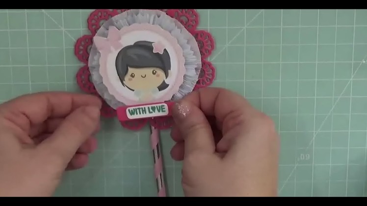 Scrapbooking Lollipop Ornament with Circle Frames Dies - @Isabel Gabe Alinacutle® #AlinaCraft