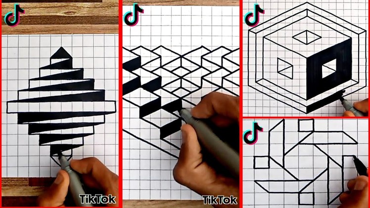 Short Videos about Drawing 3D on Paper - 3D Drawing Easy
