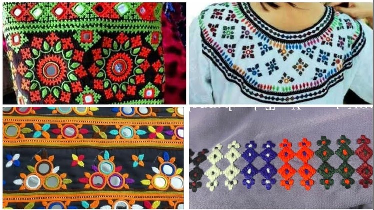 Sindhi birth,shesha work , traditional sindhi hand embroidery with mirror work