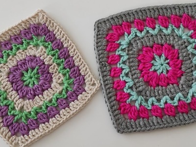Super easy crochet granny square pattern for beginners - crochet granny motif knitting pattern