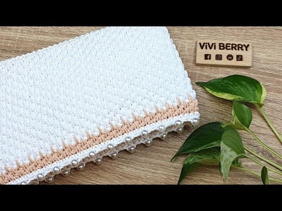 Super Easy DIY Crochet Purse | Crochet Handbag | Lovely Pearl Bead Decoration | ViVi Berry Crochet
