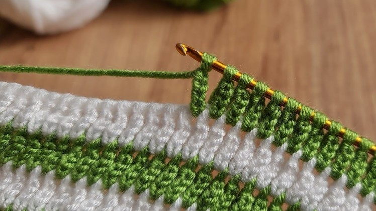 Süper Easy Tunusian Knitting Pattern - Tunus İşi Şahane Örgü Modeli