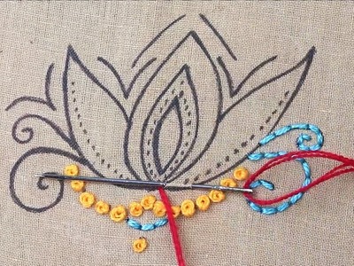 Traditional hand embroidery | traditional hand embroidery flower pattern with Brazilian embroidery