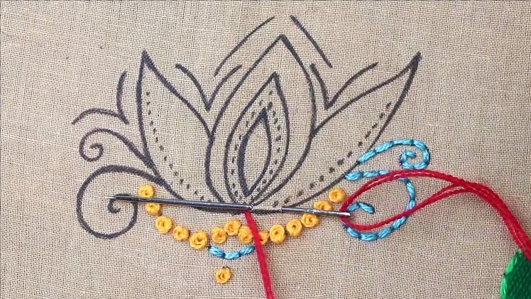 Traditional hand embroidery | traditional hand embroidery flower pattern with Brazilian embroidery