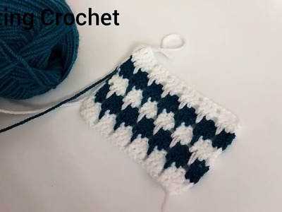 Two Color Very Easy Knitting Pattern. #twocolorveryeasyknittinhpattern
