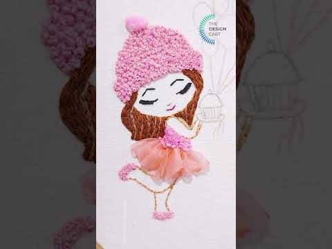 Unique & Cute, Baby Girl Dress Hand Embroidery Designs. Hand Embroidery for Beginners #shorts