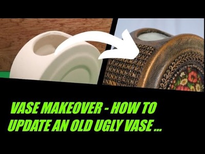 Vase Makeover. Decoupage - How To UPDATE an old vase - Jak odnowić stary wazon .