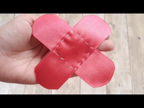 Vowww????????????New trick to make  4 petal DIY Ribbon Flowers|Hand Embroidery|Cloth Flowers|Quicky Crafts