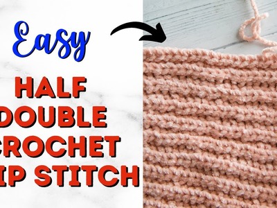 Yarn Over Slip Stitch, aka Half Double Crochet Slip Stitch - Knit Look Crochet Stitch