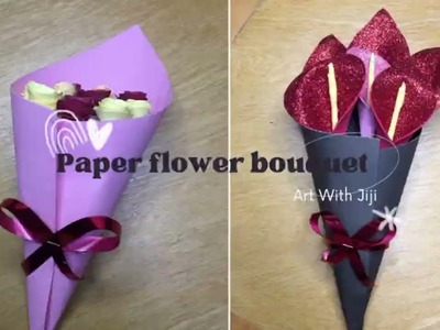 2 DIY Paper flower bouquet | Mother's Day gift ideas | Birthday Gift ideas | Making flower bouquet