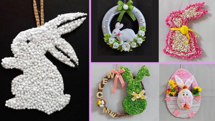 5 Affordable Easter Bunny wreath made with simple materials | DIY Low budget Easter décor idea ????27