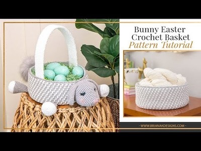 Bunny Easter Crochet Basket Video Tutorial