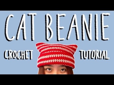 Cat Ear Beanie crochet tutorial | for beginners!