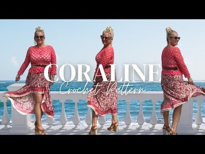 Coraline Crochet Pullover Top Pattern Top Down Raglan Seamless Sweater Step by Step