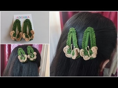 Crochet Butterfly Hair Clip Tutorial (HINDI)