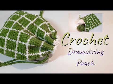 Crochet Drawstring Pouch | Tutorial Crochet